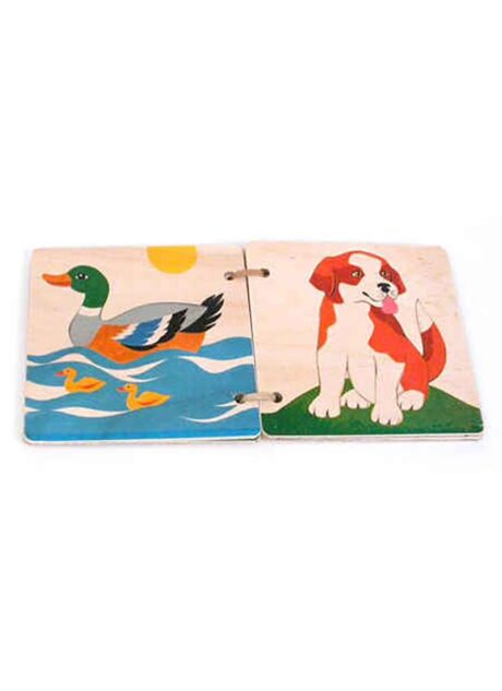Wooden Picture Book - Domestic Animals Large