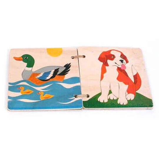 Wooden Picture Book - Domestic Animals Large