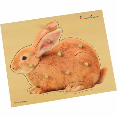 Bunny Wooden Knobs Puzzle