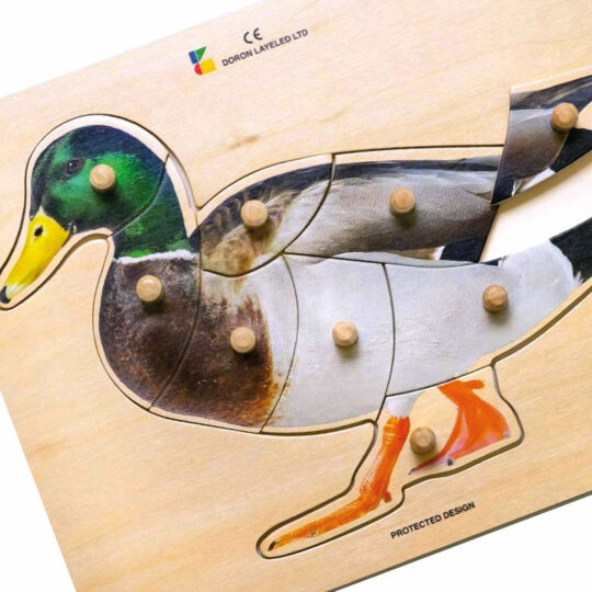 Duck Wooden Knobs Puzzle