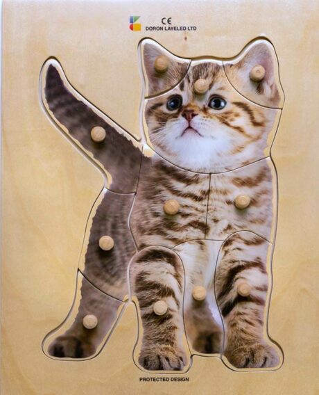 Kitten Wooden Knobs Puzzle