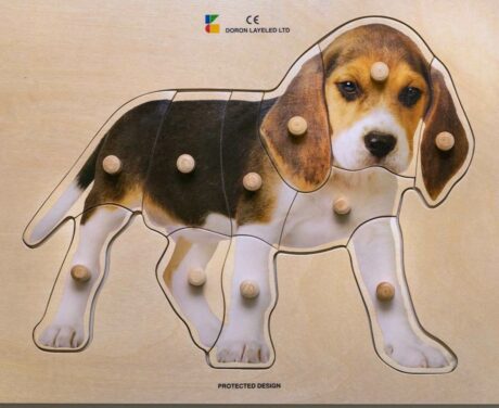 Puppy Wooden Knobs Puzzle