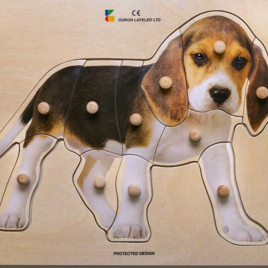 Puppy Wooden Knobs Puzzle