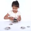Sensory Reflective Silver Buttons