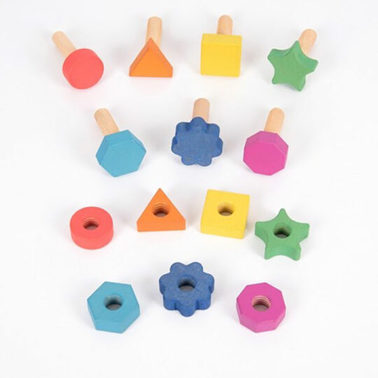 Rainbow Wooden Nuts & Bolts