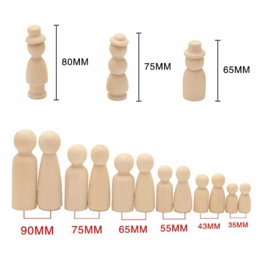 Wooden Pegs - Set of 15