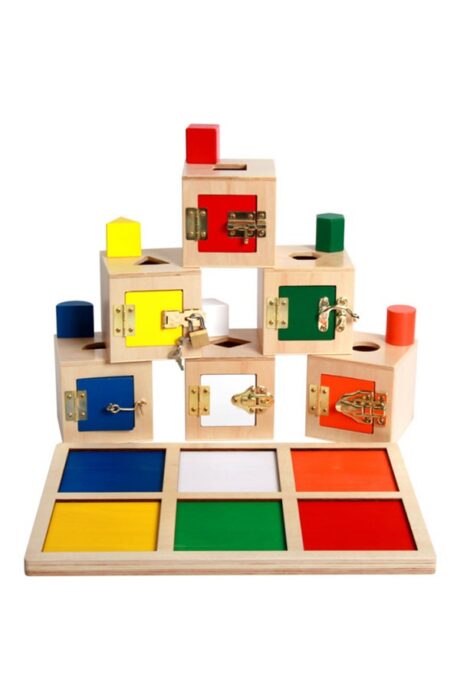 Lock Boxes with tray (Set of 6)