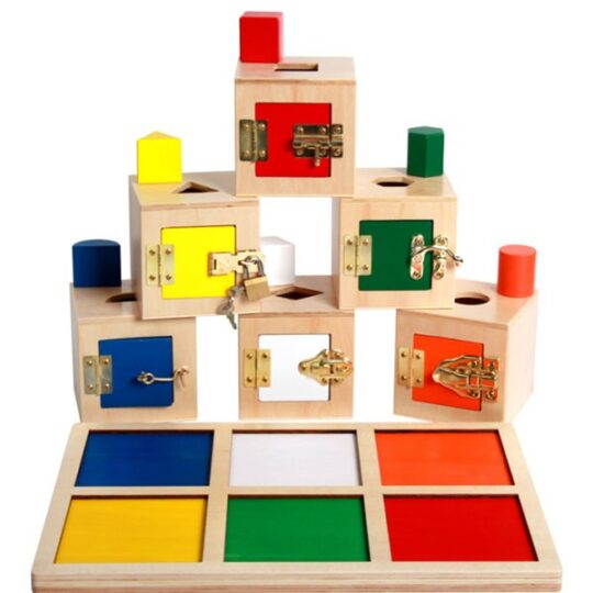 Lock Boxes with tray (Set of 6)