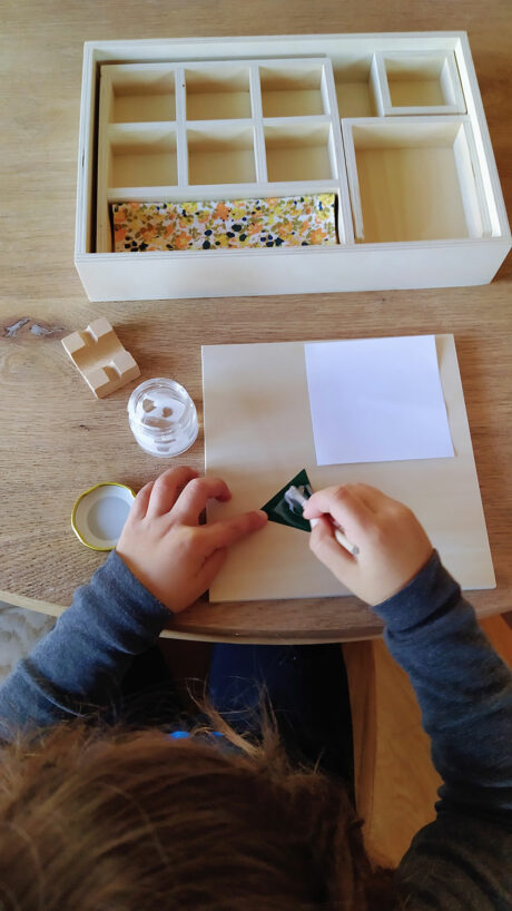Montessori Gluing Box Activity