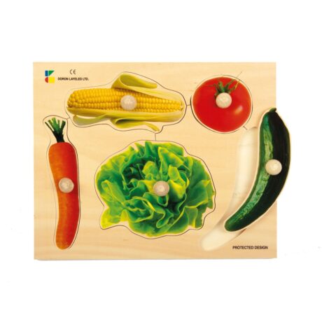 Vegetables Collection Wooden Knobs Puzzle