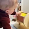 Spinning Drum with Mirror &  Bell