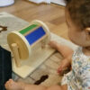 Spinning Drum with Mirror &  Bell