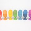 Rainbow Wooden Eggs & Egg Cups - Pk7