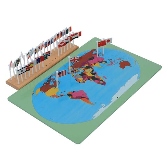 World Map with Flags