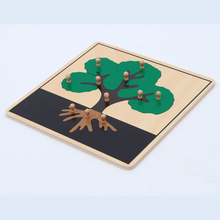 Wooden Knob Puzzle Tree Montessori Independent Living