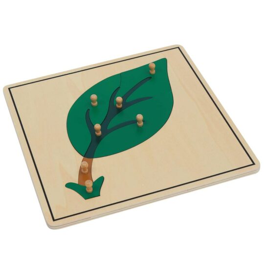 Wooden Knob Puzzle - Leaf
