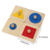 Geometric Shapes Wooden Knob Puzzles - Set of 4