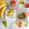 Bamboo Magnetic Pieces "Fruits 1"