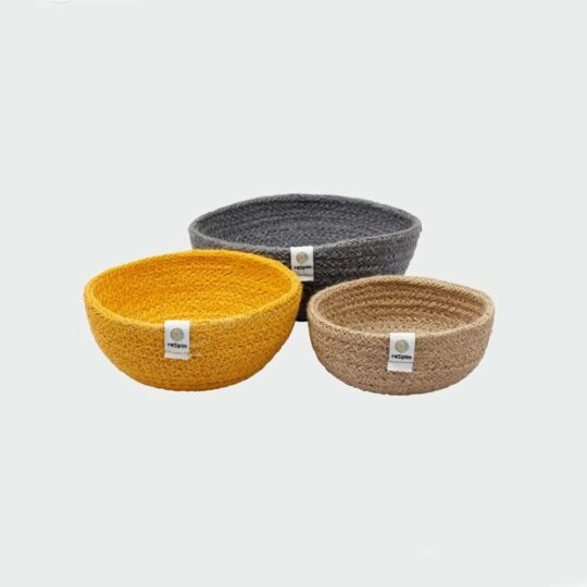 Handmade Woven Jute Bowl Set of 3 - Countryside