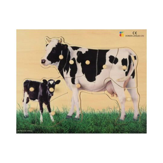 Cow Wooden Knobs Puzzle