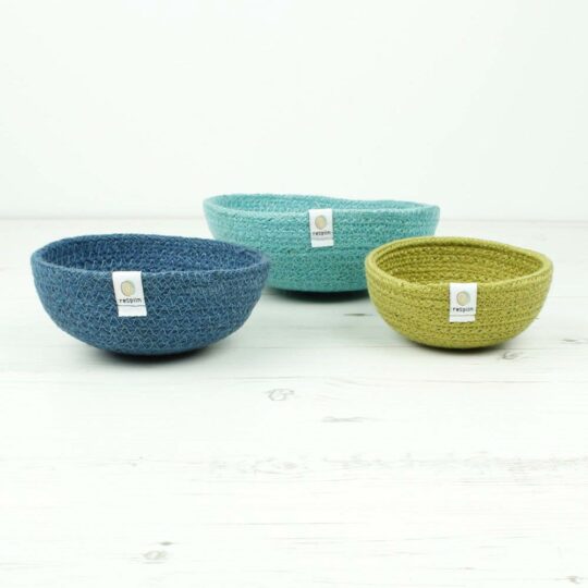 Handmade Woven Jute Bowl Set of 3 - OCEAN