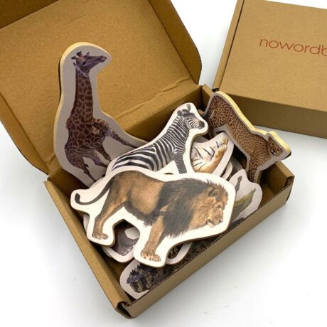 Bamboo Magnetic Pieces "Wild Animals"