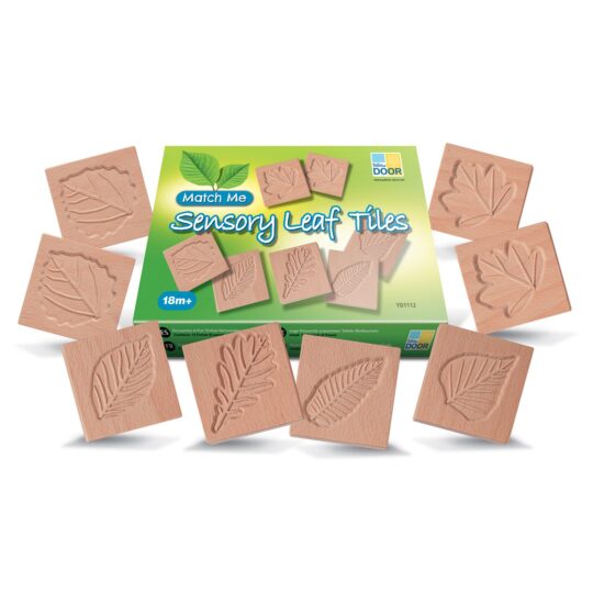 Wooden Sensory Leaf Tiles