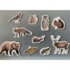 Bamboo Magnetic Pieces "Forest Animals"