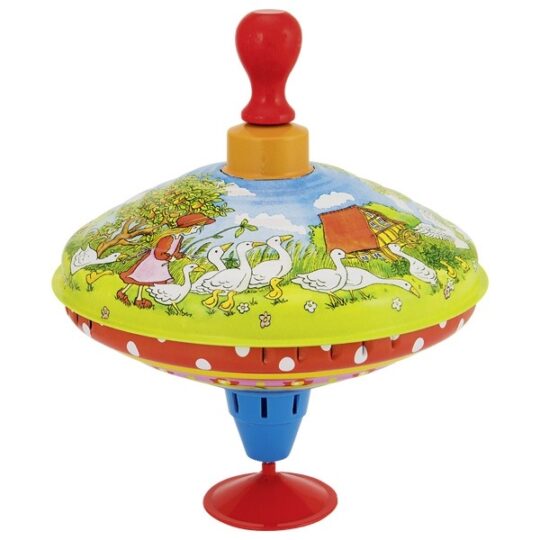 Humming top with wooden handle "Mother goose"