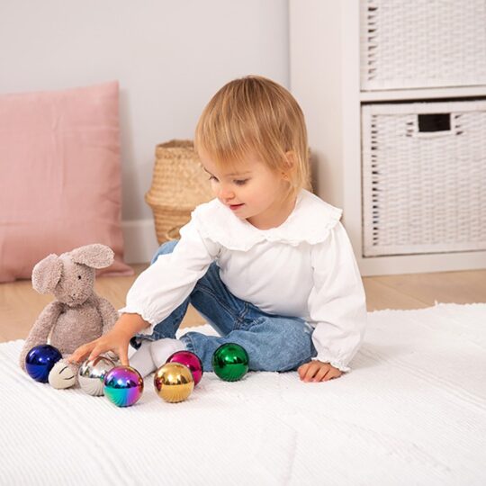 Sensory Reflective Colour Mystery Balls - Pk6