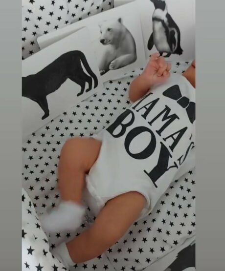 Black and White infant Cards