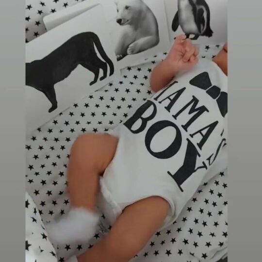 Black and White infant Cards